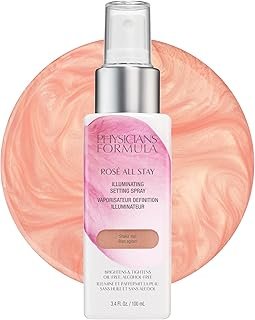 Physicians Formula Rosé All Stay Illuminating Setting Spray For Makeup, Oil-Free, Alcohol-Free, Antioxidants | Dermatologist Tested, Clinicially Tested