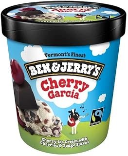 Ben & Jerry's Non-GMO, Cage-Free Eggs, Fairtrade Ingredient Ice Cream Pints, Pack of 6 (Cherry Garcia)