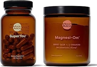 Moon Juice SuperYou & Magnesi-Om SuperYou Natural Adaptogen Supplement for Calm & Magnesi-Om Magnesium Powder Supplement for Relaxation & Rest | AM/PM Ritual for Calm