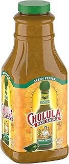 Cholula Green Pepper Hot Sauce, 64 fl oz - One 64 Fluid Ounce Bulk Container of Green Jalapeno Hot Sauce, Perfect for Eggs, Fried Chicken, Tuna and More