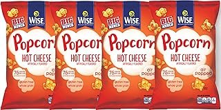 Wise Foods Food Hot Cheese Popcorn, 4 5 oz Bags