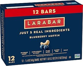 Larabar Blueberry Muffin Fruit and Nut Bars, Gluten Free and Vegan, 19.2 oz, 12 Ct