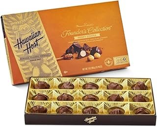 Hawaiian Host Hawaiian Honey-Coated Whole Macadamias in Premium Milk Chocolate GIFT BOX NET WT 7 OZ (198 g)