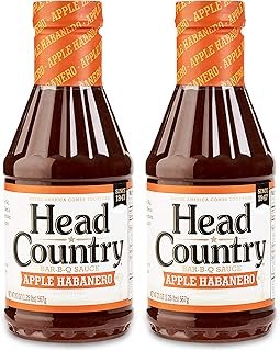Head Country Bar-B-Q Sauce, Apple Habanero Flavor, 20oz (pack of 2)