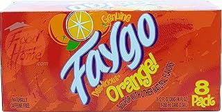 Faygo Orange! flavor soda pop. 8-pack 12-fl. oz. cans in box (1)