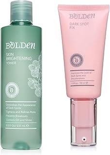 BOLDEN Skin Brightening Toner & Dark Spot Corrector Bundle – Reduces Breakouts, Dark Spots, Oil & Shine – with AHA Glycolic Acid, Niacinamide, Tranexamic Acid & Alpha Arbutin