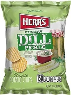herrs Herr's Creamy Dill Pickle Potato Chips 1 Oz. (Pack of 12)