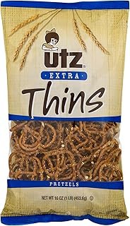 Utz Thin Pretzels, 16 Ounce (4 Pack)