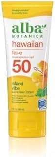 Alba Botanica Facial Sunscreen Lotion, SPF 50, Fragrance Free, 3 Oz