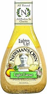 Newman's Own Salad Dressing Light Caesar, 16-Ounce (Pack of 3)