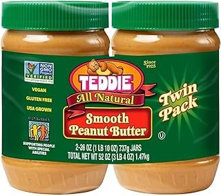 Teddie PEANUT BUTTER Smooth Peanut Butter 2pk, 26 OZ