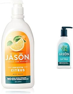JASON Natural Body Wash & Shower Gel, Revitalizing Citrus 30 Oz & Purifying Tea Tree 30 Oz