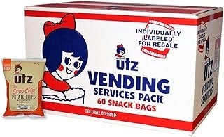 Utz Potato Crab Chips â€“ Crispy Potato Chips Made from Fresh Potatoes, Perfect for Vending Machines, Individual Snacks to Go, Trans-Fat Free,1 Ounce (Pack of 60)
