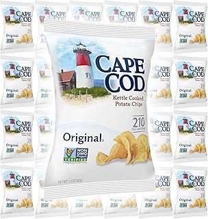 Cape Cod Potato Chips, Original Kettle Cooked, Single-Serve 1.5 Ounce (24-Pack)