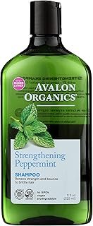 Avalon Organics Peppermint Scent Shampoo, Non GMO, Vegan, 11 Fluid Ounces (Pack Of 1)