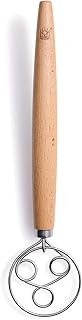 King Arthur Baking Company Baker’s Batter Whisk, Triple-Loop, 18/8 Stainless Steel and Beechwood