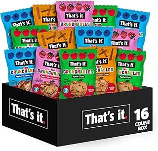 That's it. Fruit Crunchables Variety Pack, Fruit Snacks for Kids, 100% Fruit Crisps, Plant-Based, Non-GMO, Gluten-Free, No Sugar Added (16 Pack)