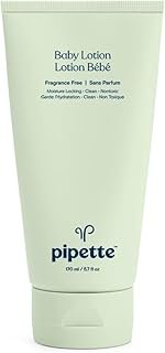 Pipette Baby Lotion, Fragrance Free, Hydration & Natural Moisture of Baby's Delicate Skin, Made with Ceramides and Renewable Plant-Derived Squalane, 5.7 fl oz