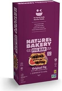 Nature's Bakery Whole Wheat Fig Bar, Original Fig, Plant-Based, Vegan Friendly, Kosher, Non-GMO, 2 Ounce (Pack of 12)