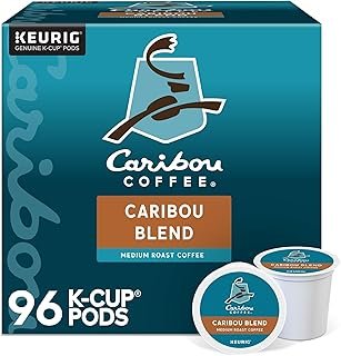 Caribou Coffee Single-Serve Coffee K-Cups®, Caribou Blend, Carton Of 4 K-Cups, Box Of 24 Cartons