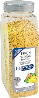 McCormick Culinary Lemon 'N Herb Seasoning, 24 oz - One 24 Ounce Container of Lemon Herb Seasoning with Citrus and Savory Flavors, Best with Vegetables, Seafood, Sauces and More