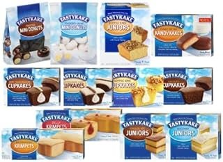 Tastykake Snack Variety Pack, Mini Donuts, Cupcakes, Krimpets, Juniors and Kandy Kakes, Family Size - 12 Total Varieties