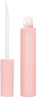 Pacifica Beauty, Vegan Collagen Lip Plumping Gloss, Youthful Plump Lips, Vitamin E, Peptides, & Shea Butter, Shimmer + Shine, Doe Tip Applicator, Vegan + Cruelty Free