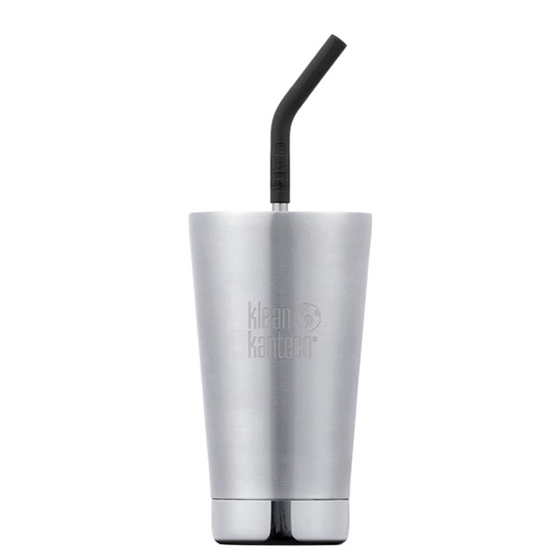 Klean Kanteen 19322079015016 Insulated Tumbler with Straw, Stainless Steel, 16 oz, 16.3 fl oz (473 ml)