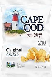 Cape Cod Potato Chips, Original Kettle Cooked Chips, Snack Bags 1.5 Oz (56 count)