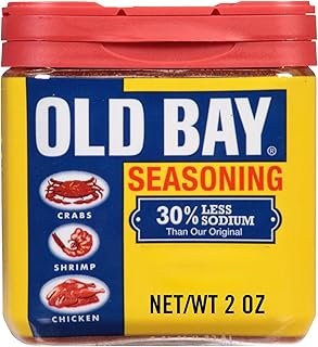 OLD BAY Seasoning, 30% Less Sodium, Non GMO, Gluten Free, Unique Blend of 18 Herbs & Spices for Shrimp, Crab Dip, Seafood & More, 2 oz