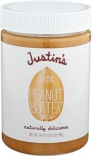 Justin's NUT Butter, PNUT BTR, Classic, Size 28 OZ - No Artificial Ingredients Gluten Free Kosher,1.75 Pound (Pack of 1)