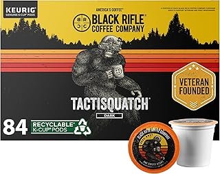 Black Rifle Coffee Company Tactisquatch, 84 Count, Dark Roast K Cups - Single Serve K Cups Coffee Pods - Kcup Pods Compatible with Keurig 1.0 & 2.0 - Made from Arabica Beans