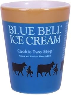 Blue Bell Ice Cream Shot Glass (Cookie Two Step)