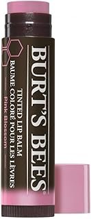 Burts Bees 100% Natural Tinted Lip Balm, Pink Blossom with Shea Butter & Botanical Waxes 1 Tube