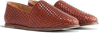 Nisolo Men's Alejandro Woven Slip-On, Brandy, 12, Designed for Casual Everyday Wear & Any Occasion, Breathable, Water-Resistant Leather Upper, Premium Cushioned Insoles
