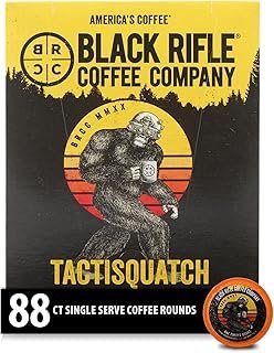 Black Rifle Coffee Company Single Serve Coffee Pods, Tactisquatch, Dark Roast Coffee Pods, 88 Count