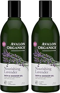 Avalon Organics Lavender Bath and Shower Gel, 12-Ounce Bottle (Pack of 2)