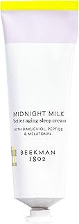 Beekman 1802 Midnight Milk Better Aging Sleep Face Cream - Fragrance Free - 2.13 fl oz - Overnight Mask - With Bakuchiol & Melatonin - Good for Sensitive Skin - Cruelty Free