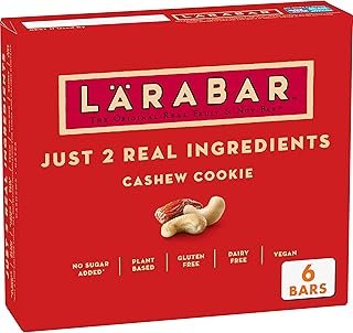 Larabar Cashew Cookie, Fruit and Nut Bars, Gluten Free and Vegan, 10.2 oz, 6 Ct