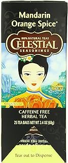 Celestial Seasonings Herbal Tea, Mandarin Orange Spice, 25 Count (Pack of 6)