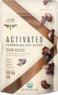 Living Intentions Nut Blend Dark Cacao - NonGMO – Gluten Free – Vegan – Paleo – Kosher – 4 Ounce Unit (6 Pack)