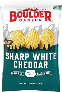 Boulder Canyon Natural Foods - Kettle Chips Wht Cheddar - Case of 12-6 Oz