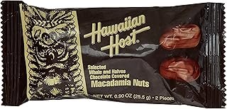 Hawaiian Host Selected WHOLE & HALVES Chocolate Covered Macadamia Nuts, 24bars - 0.90oz (25.5g) - 2 pieces