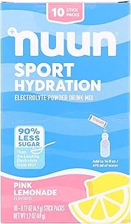 Nuun Pink Lemonade Sport Powder 10 Count, 0.17 Oz