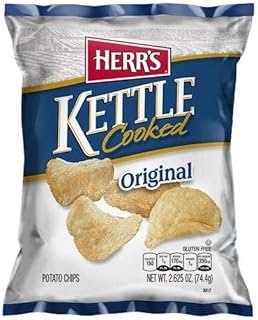 HERR'S Kettle Chips, Pack of 24 bags