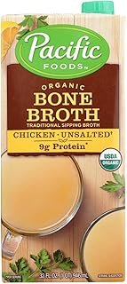Pacific Foods Organic Chicken Bone Broth, 32 Fluid Ounce - 12 per case.