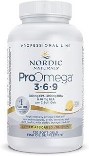 Nordic Naturals ProOmega 3-6-9, Lemon Flavor - 120 Soft Gels -1360 mg Omega-3 - EPA & DHA with Added GLA - Healthy Skin, Cognition, Positive Mood - Non-GMO - 60 Servings