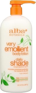 Alba Botanica Very Emollient Body Lotion, Daily Shade Broad Spectrum SPF 15, Normal To Dry Skin, Parabens Free, 32 Fluid Ounces (Pack Of 1)