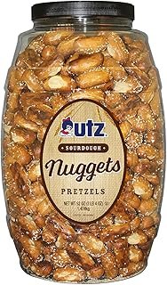 Utz Sourdough Nuggets Pretzels – 52 oz. Barrel – Bite-Size Pretzels with Classic Sourdough Flavor, Perfectly Salted with Zero Cholesterol per Serving