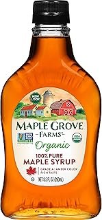 Maple Grove Farms Organic Pure Maple Syrup, Grade A Amber, 8.5 Ounce